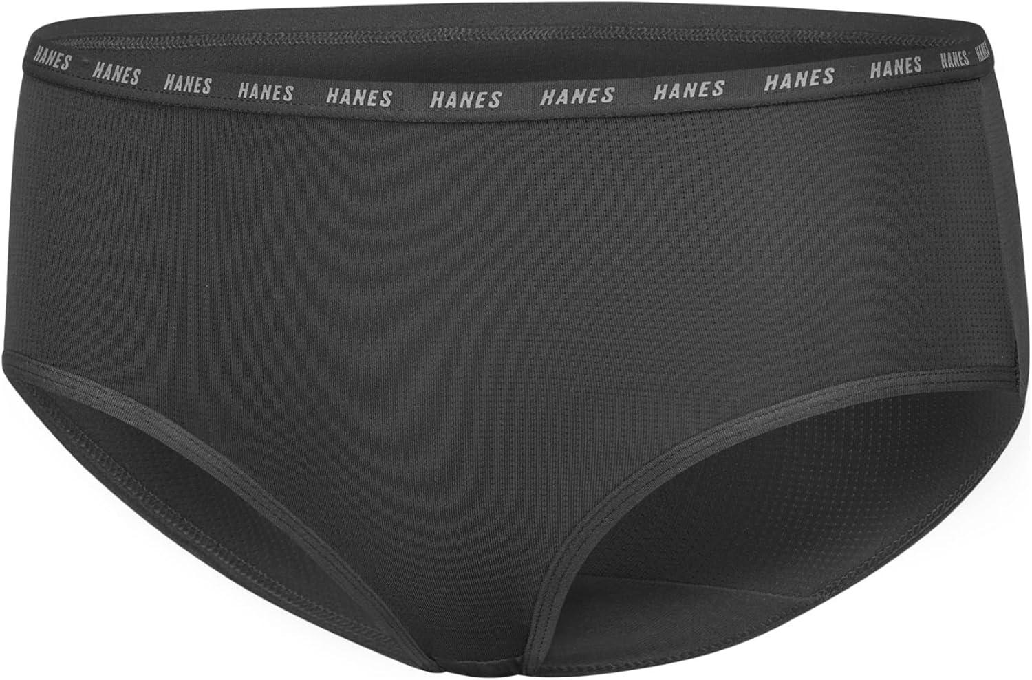 imageHanes Girls Big Moves Breathable Stretch Tween UnderwearBlackGrey