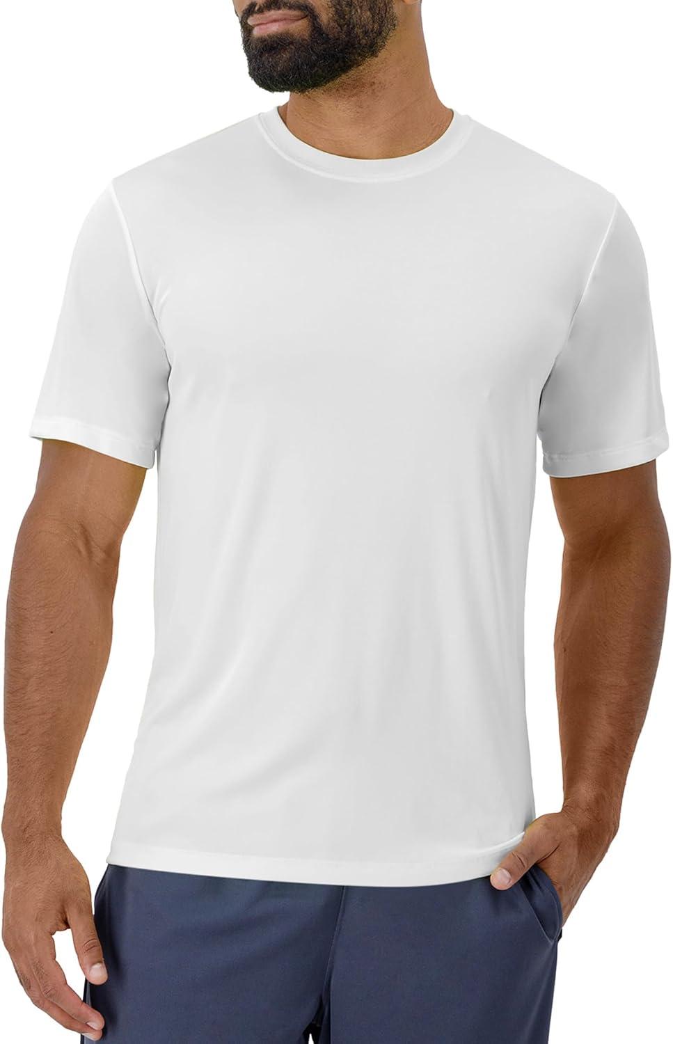 imageHanes Mens Cool Dri Performance TShirt MoistureWicking Short Sleeve Tee 40 UPF Protection 2 Or 5 PackBlackWhite 5 Pack