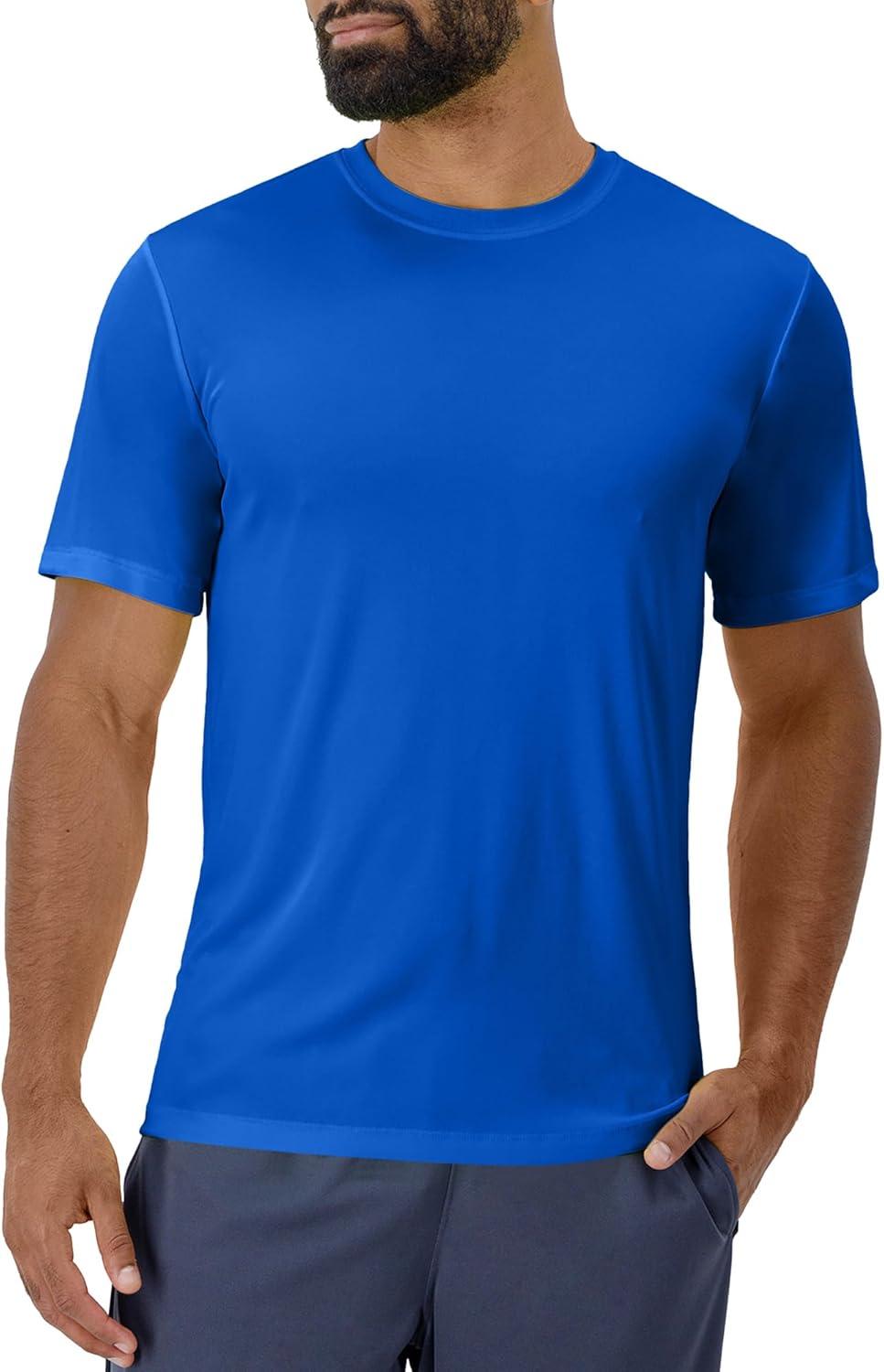 imageHanes Mens Cool Dri Performance TShirt MoistureWicking Short Sleeve Tee 40 UPF Protection 2 Or 5 PackDeep Royal 2 Pack