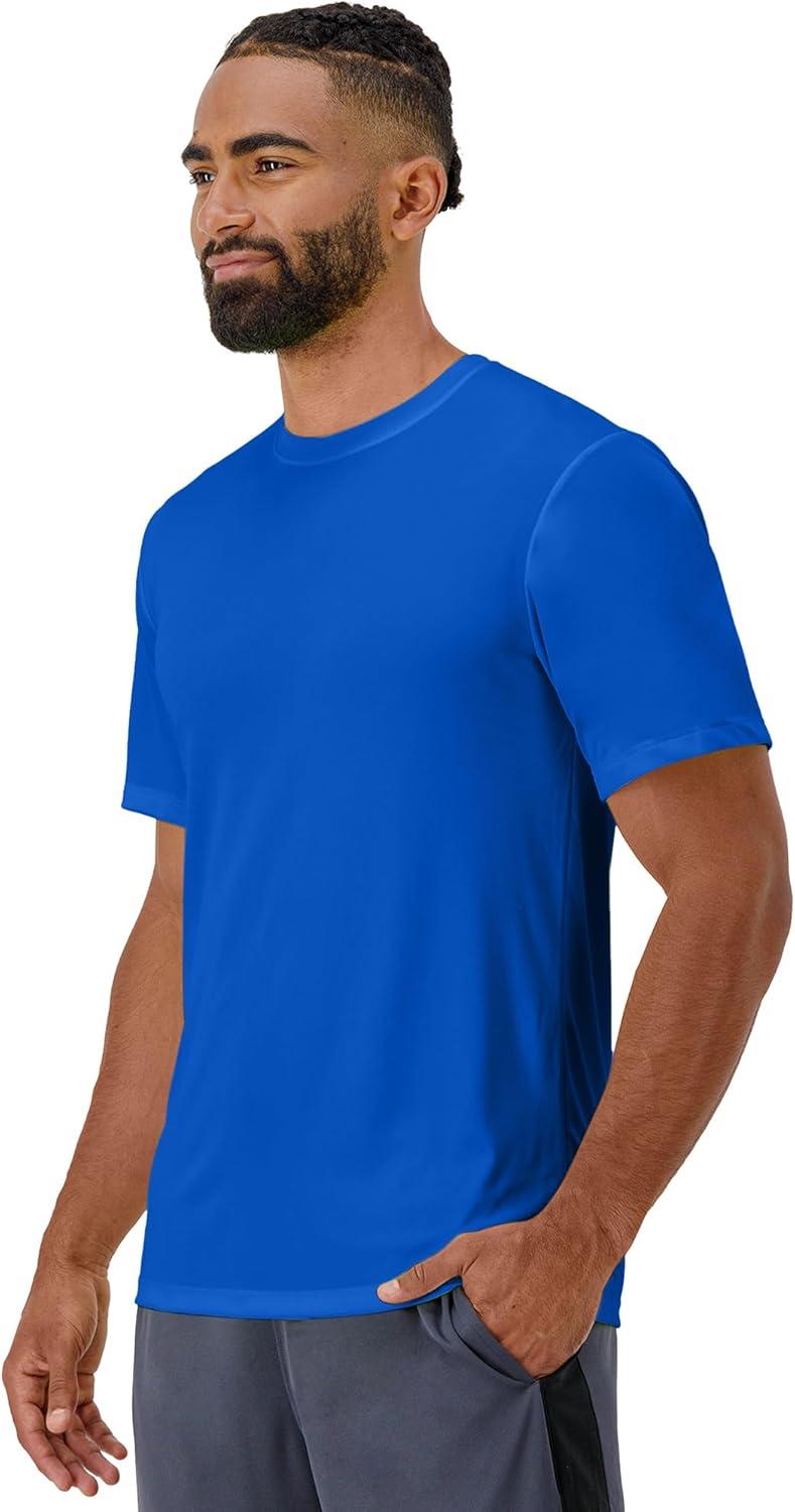 imageHanes Mens Cool Dri Performance TShirt MoistureWicking Short Sleeve Tee 40 UPF Protection 2 Or 5 PackDeep Royal 2 Pack