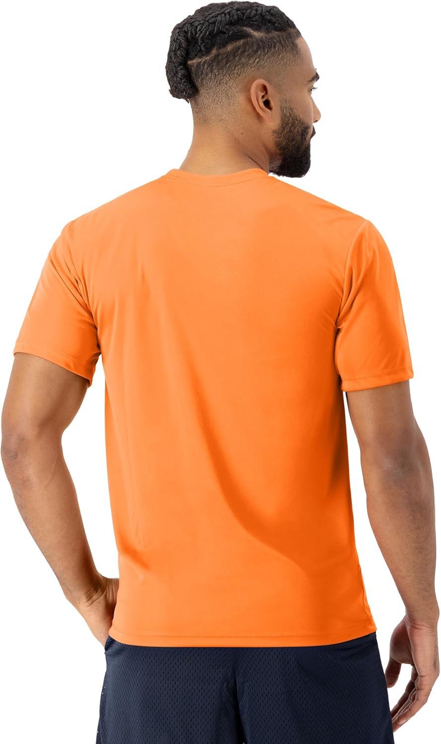 imageHanes Mens Cool Dri Performance TShirt MoistureWicking Short Sleeve Tee 40 UPF Protection 2 Or 5 PackSafety Orange 2 Pack