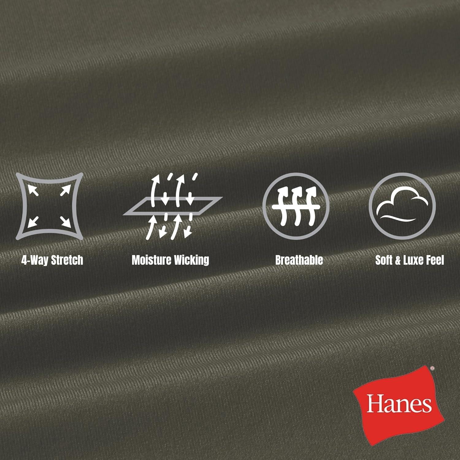 imageHanes Mens Moves Workout Shorts with Boxer Brief Liner amp Total Support Pouch MoistureWicking Shorts 7 InseamGrey Encore