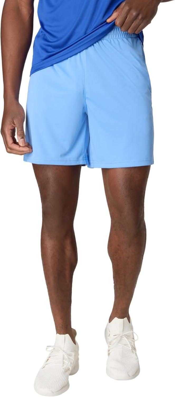 imageHanes Mens Shorts Pack 5Pack Cooldri Athletic Shorts for Men MoistureWicking Odor Control 7 InseamLight BlueDeep RedNavyGraphiteBlack