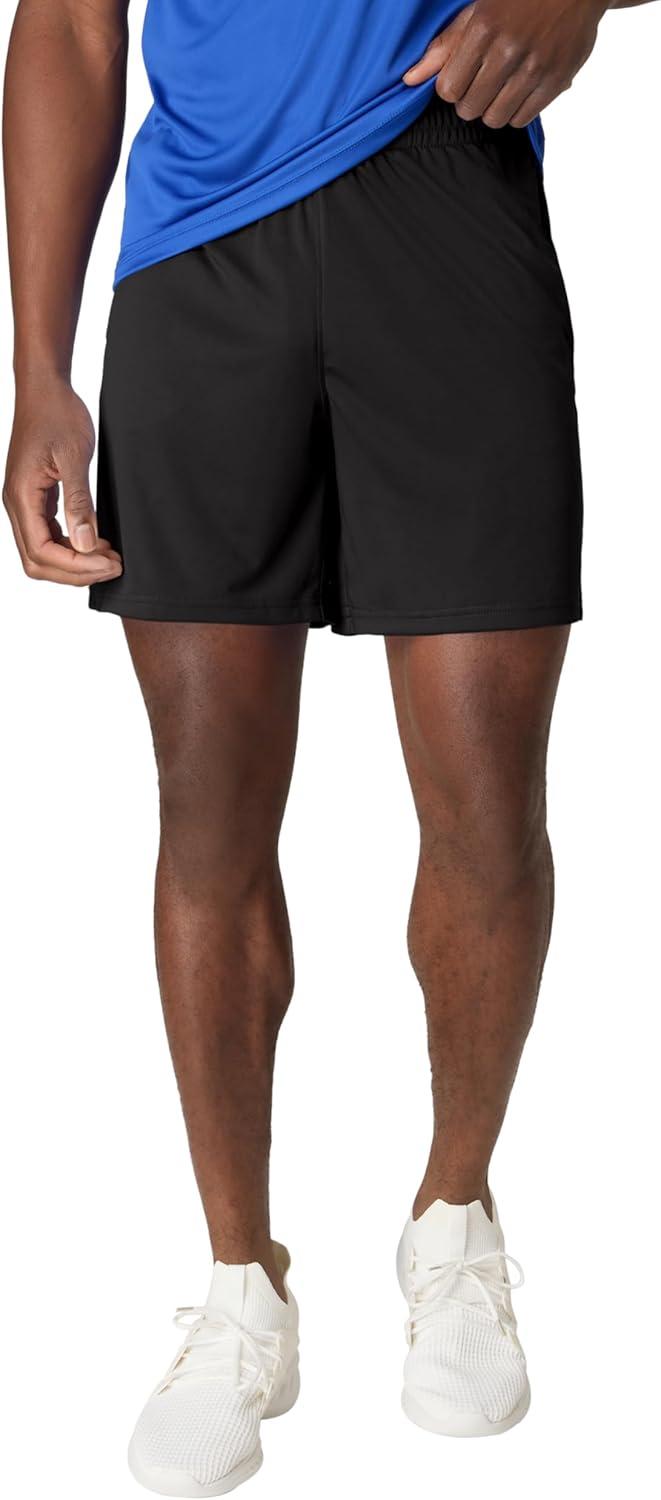 imageHanes Mens Shorts Pack 5Pack Cooldri Athletic Shorts for Men MoistureWicking Odor Control 7 InseamLight BlueDeep RedNavyGraphiteBlack