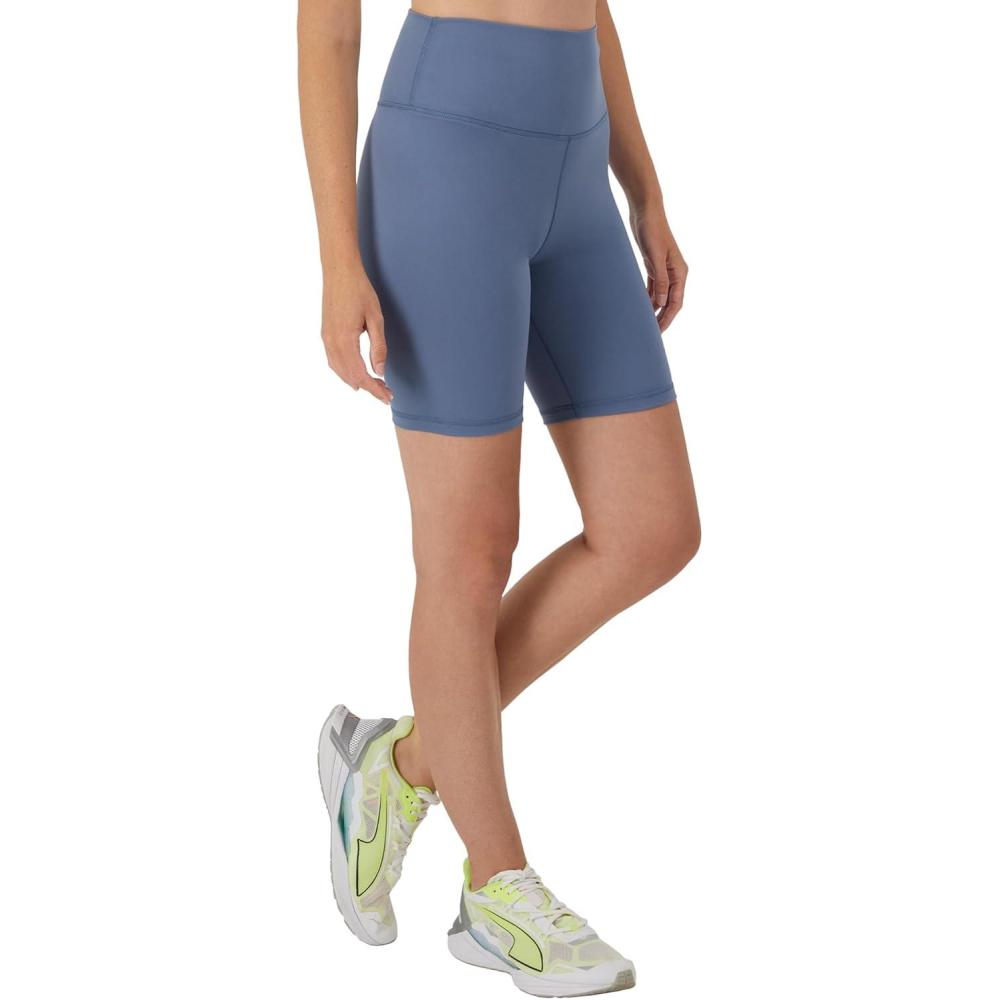 imageHanes Womens Moves Bike Shorts Soft amp Stretchy Workout Shorts with Interior Pocket MoistureWicking 3 Or 7 InseamBlue Dive