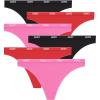 6pk Thong: Black X2/Red X2/Pink X2