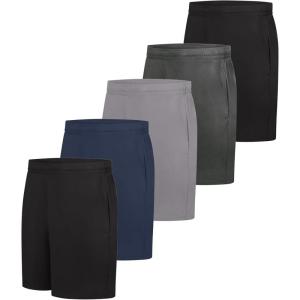 Hanes Mens Shorts Pack, 5-Pack, Cooldri Athletic Shorts for Men, Moisture-Wicking, Odor Control, 7″ Inseam(Black/Charcoal/Graphite/Navy Black)