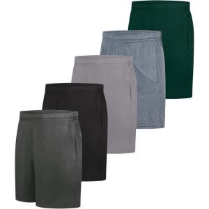 Hanes Mens Shorts Pack, 5-Pack, Cooldri Athletic Shorts for Men, Moisture-Wicking, Odor Control, 7″ Inseam(Deep Forest/Navy Heather/Graphite/Black/Charcoal)