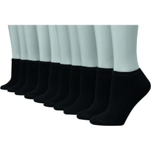 Hanes Women’s Cool Comfort No-Show Socks, Moisture-Wicking Socks, 14-Pack(Black – 10 Pack)