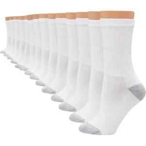 Hanes Women’s Moisture-Wicking Socks (14-Pack)(White – 14 Pack)