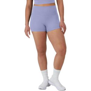 Hanes Womens Moves Bike Shorts, Soft & Stretchy Workout Shorts with Interior Pocket, Moisture-Wicking, 3” Or 7″ Inseam(Peri Blue)