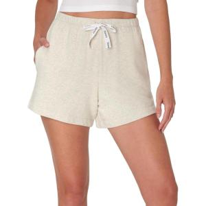 Hanes Womens Originals French Terry Lounge Shorts, Comfywear Loungewear, Sleep Shorts for Women, 4″(Oatmeal Marle)