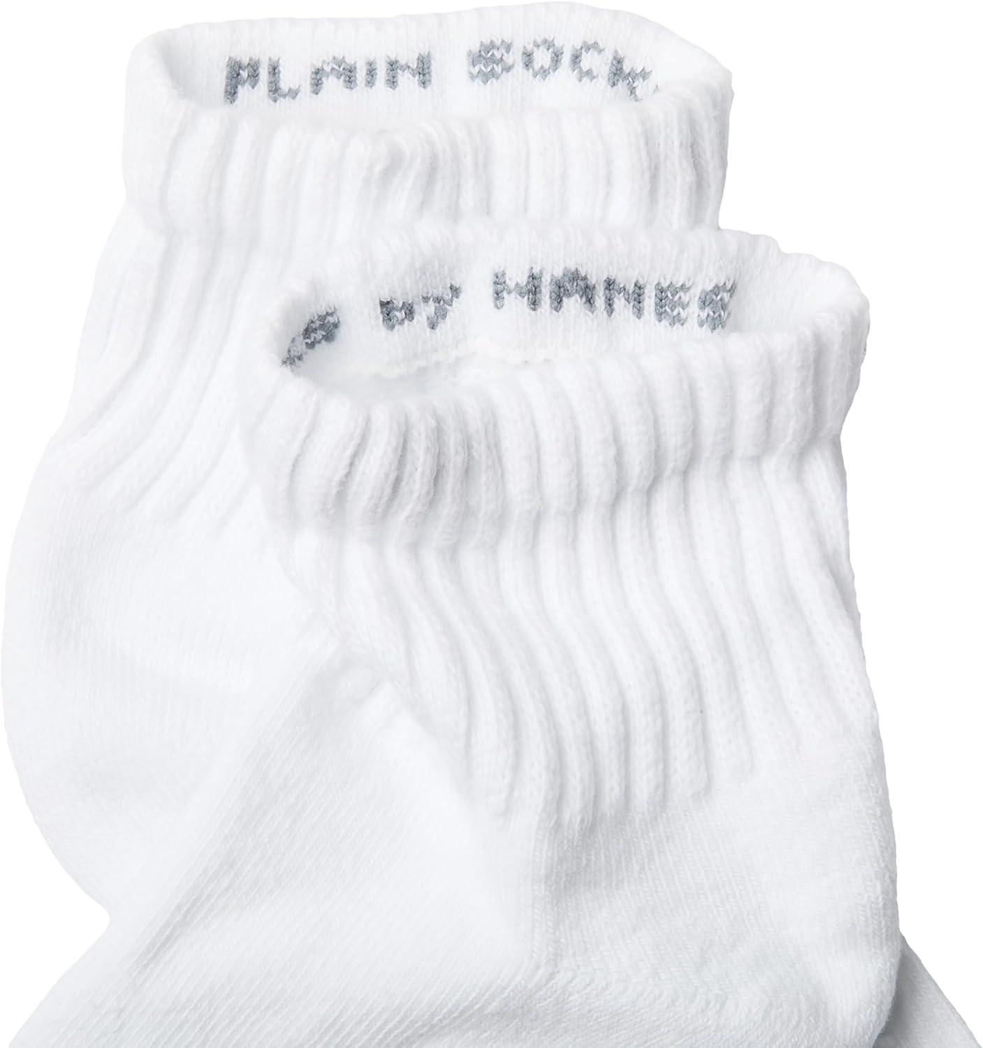 imageHanes Unisex Plain White Socks Pack or Plain Black Socks Pack Mens Womens amp Teen Sizes Crew and Ankle 6PacksWhite