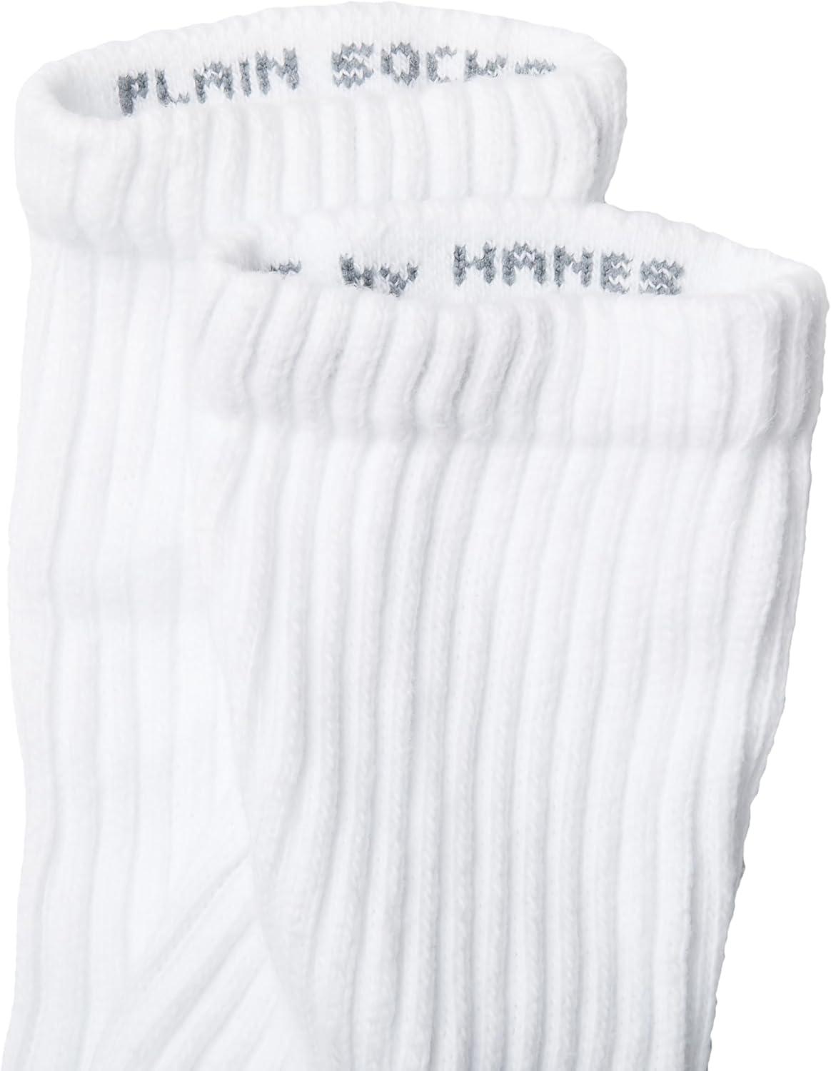imageHanes Unisex Plain White Socks Pack or Plain Black Socks Pack Mens Womens amp Teen Sizes Crew and Ankle 6PacksWhite