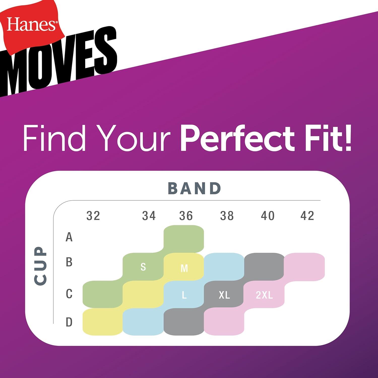 imageHanes Womens Moves Crop Bralette VNeck Cropped Pullover Builtin Shelf Bra Odor ControlBlack