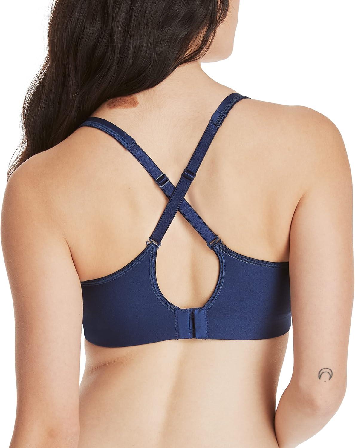 imageHanes Womens SmoothTec ComfortFlex Fit Wirefree Bra MHG199In the NavySterling Grey