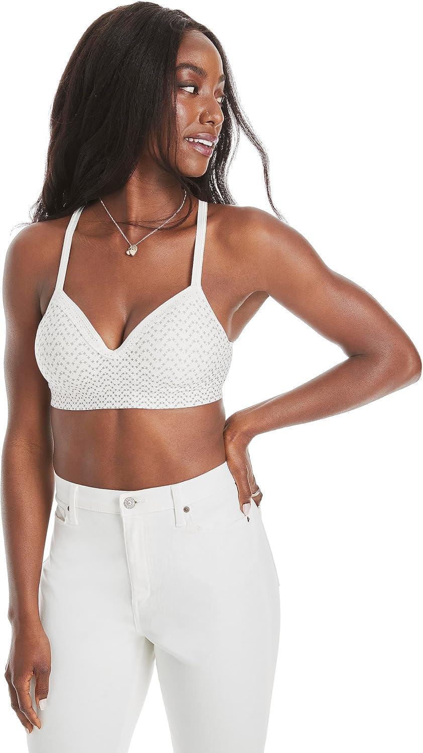 imageHanes Womens SmoothTec ComfortFlex Fit Wirefree Bra MHG199Tic Tac Chevron Print