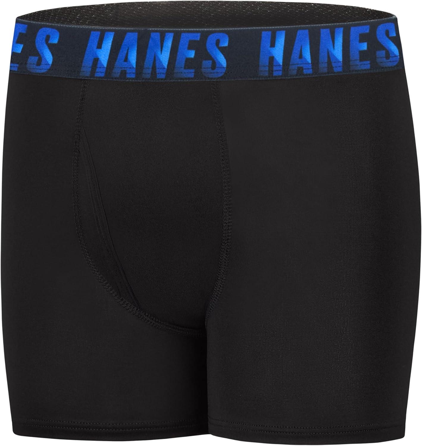 imageHanes boys Moves Breathable Boxer Brief Underwear Performance Stretch Boxer Briefs for Boys Moisturewicking 6pkBlack