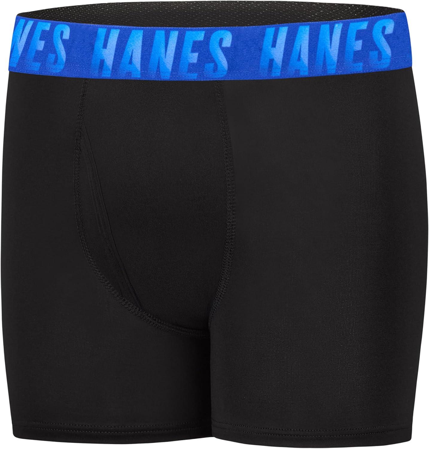 imageHanes boys Moves Breathable Boxer Brief Underwear Performance Stretch Boxer Briefs for Boys Moisturewicking 6pkBlack