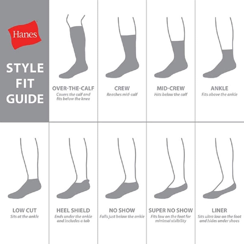 imageHanes mens Max Cushioned Crew Socks Moisturewicking With Odor Control MultipackCrew SockGrayCharcoal 6 Pack