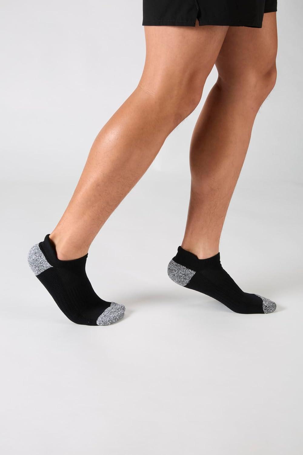 imageHanes mens Moves Performance Socks Moisturewicking Ankle amp Lowcut Socks Breathable Mesh Panels 6packBlack AssortmentBlack