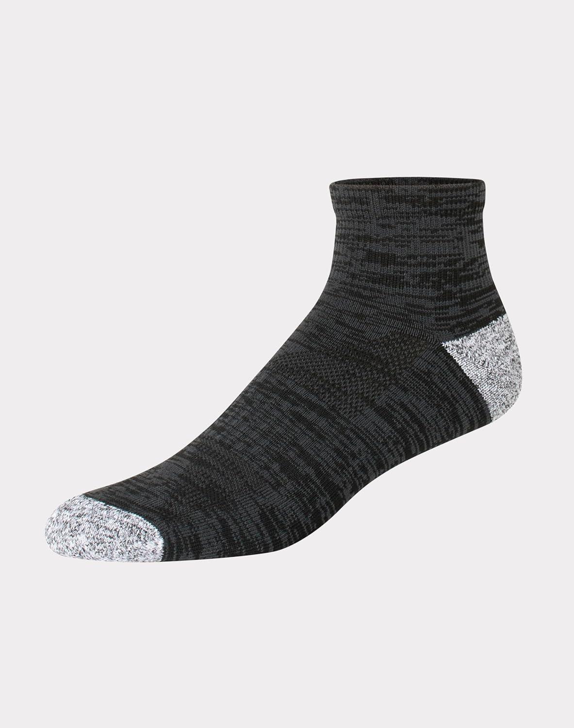 imageHanes mens Moves Performance Socks Moisturewicking Ankle amp Lowcut Socks Breathable Mesh Panels 6packBlack AssortmentBlack