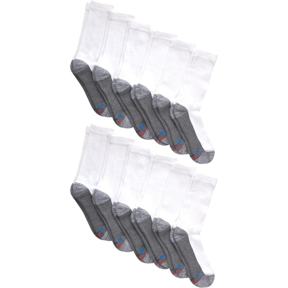 imageHanes Mens Hanes Mens Socks Xtemp Cushioned Crew Socks 12packWhite