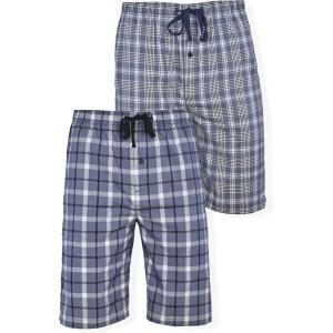 Hanes Men’s 2-Pack Woven Pajama Shorts – Lightweight Breathable Lounge Fit for Summer, Pantalones Cortos para Hombre 2-Pack(Grey/Grey)