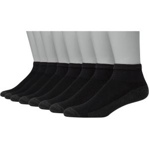 Hanes Men’s Max Cushioned Ankle Socks (Multipacks)(Black – 8 Pack)