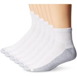 Hanes Men’s Max Cushioned Ankle Socks (Multipacks)(White)