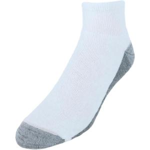 Hanes Men’s Max Cushioned Ankle Socks (Multipacks)(White/Grey – 6 Pack)