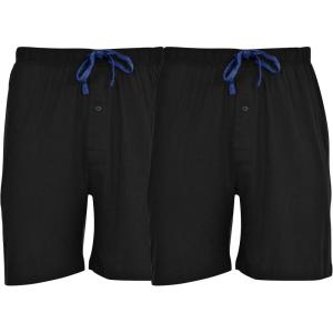 Hanes Men’s Sleep Shorts 2 Pack – Cotton, 7.5″ Inseam, Athletic, Pajamas, Soft Loungewear, Pantalones Cortos(Black/Black)