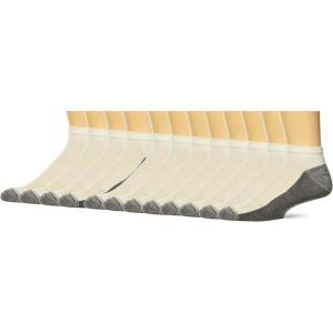 Hanes Men’s Socks, X-Temp Cushioned Low Cut Socks, 12-Pack(White)
