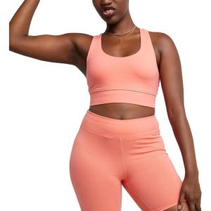 Hanes Womens Hanes Originals Women’s Longline Sports Bra(Concentrated Coral)