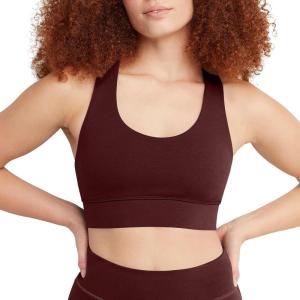 Hanes Womens Hanes Originals Women’s Longline Sports Bra(Mulled Berry)