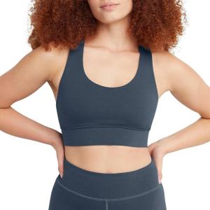 Hanes Womens Hanes Originals Women’s Longline Sports Bra(Trekking Grey)