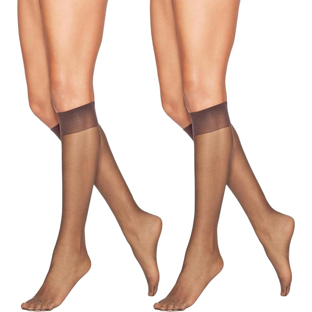 imageHanes Womens Knee High SocksBarely There
