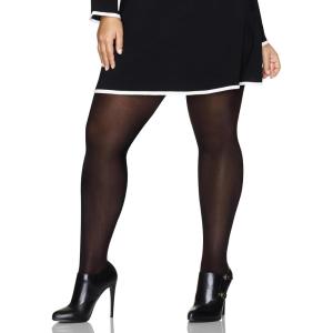 Hanes Curves Women’s Control Top, Sheer Toe, Silky Opaque, Wicking Cool Comfort Plus Size Pantyhose(Black)