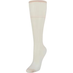 Hanes Silk Reflections Women’s Silky Sheer Knee-High Reinforced Stockings(Travel Buff)