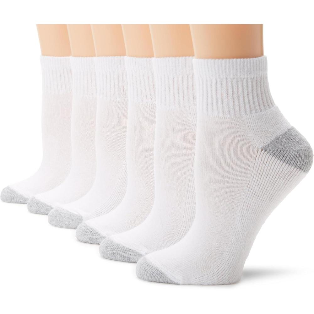 imageHanes Womens 6Pair Comfort Fit Ankle SocksWhite