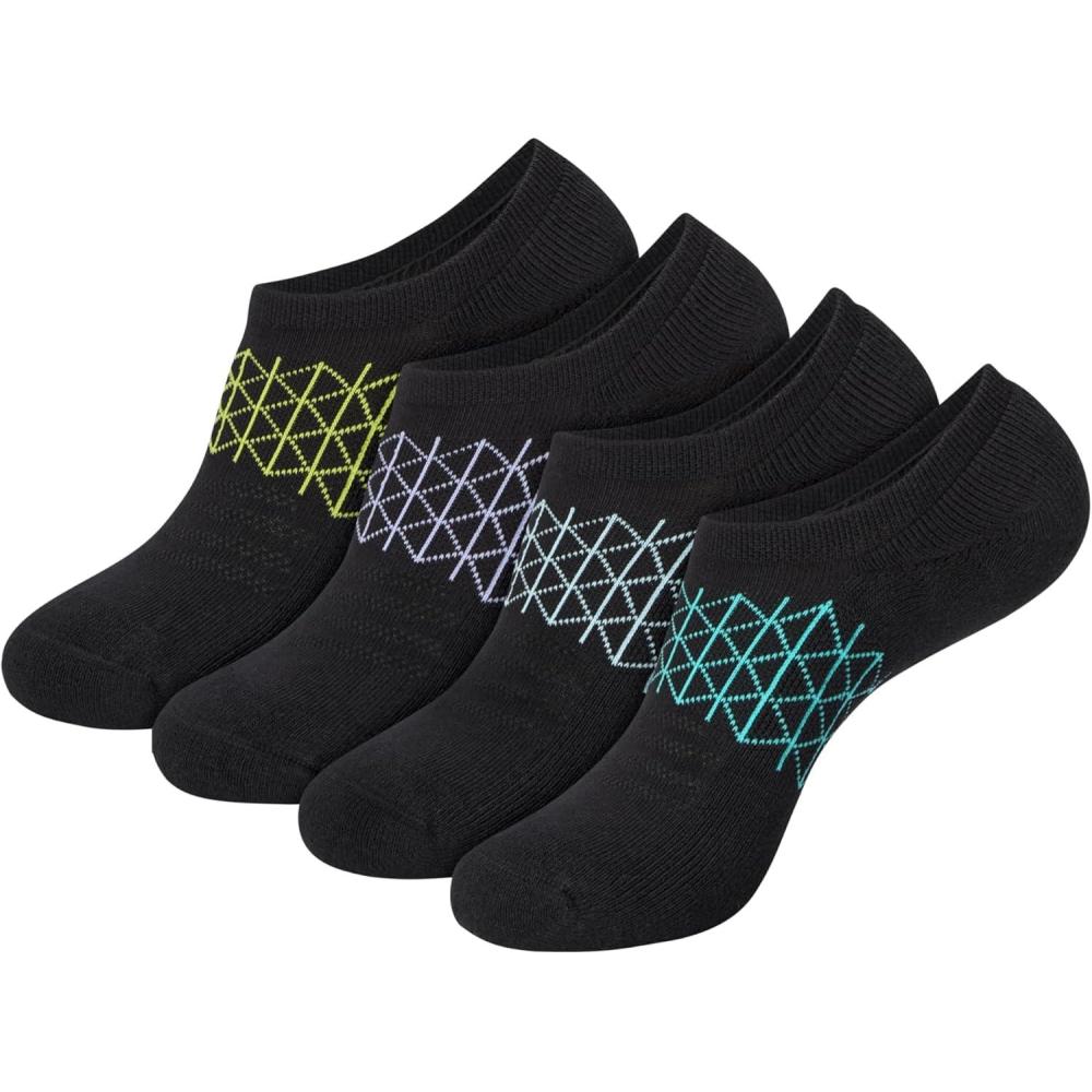 imageHanes Womens Absolute Active No Show Socks 4PackBlack