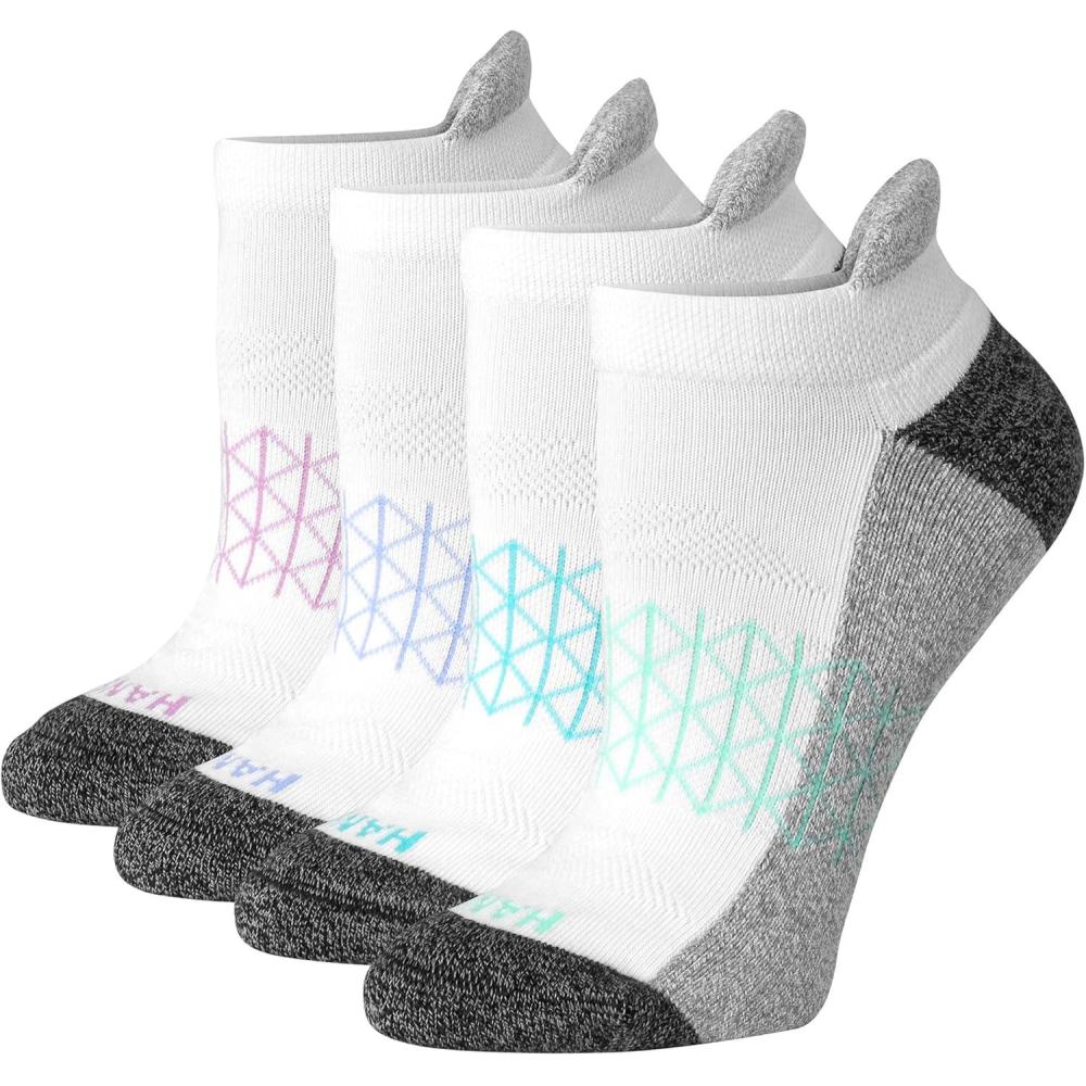 imageHanes Womens Cushioned No Show Tab Socks 4PairsWhite  4 Pack