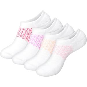 Hanes Women’s Absolute Active No Show Socks (4-Pack)(White)