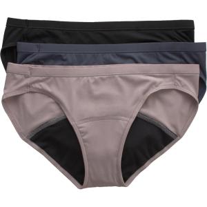 Hanes Women’s Comfort, Period Underwear Pack, Light Leaks Period Panties, Light Protection Underwear, 3-Pack(Bikini  Neutrals)