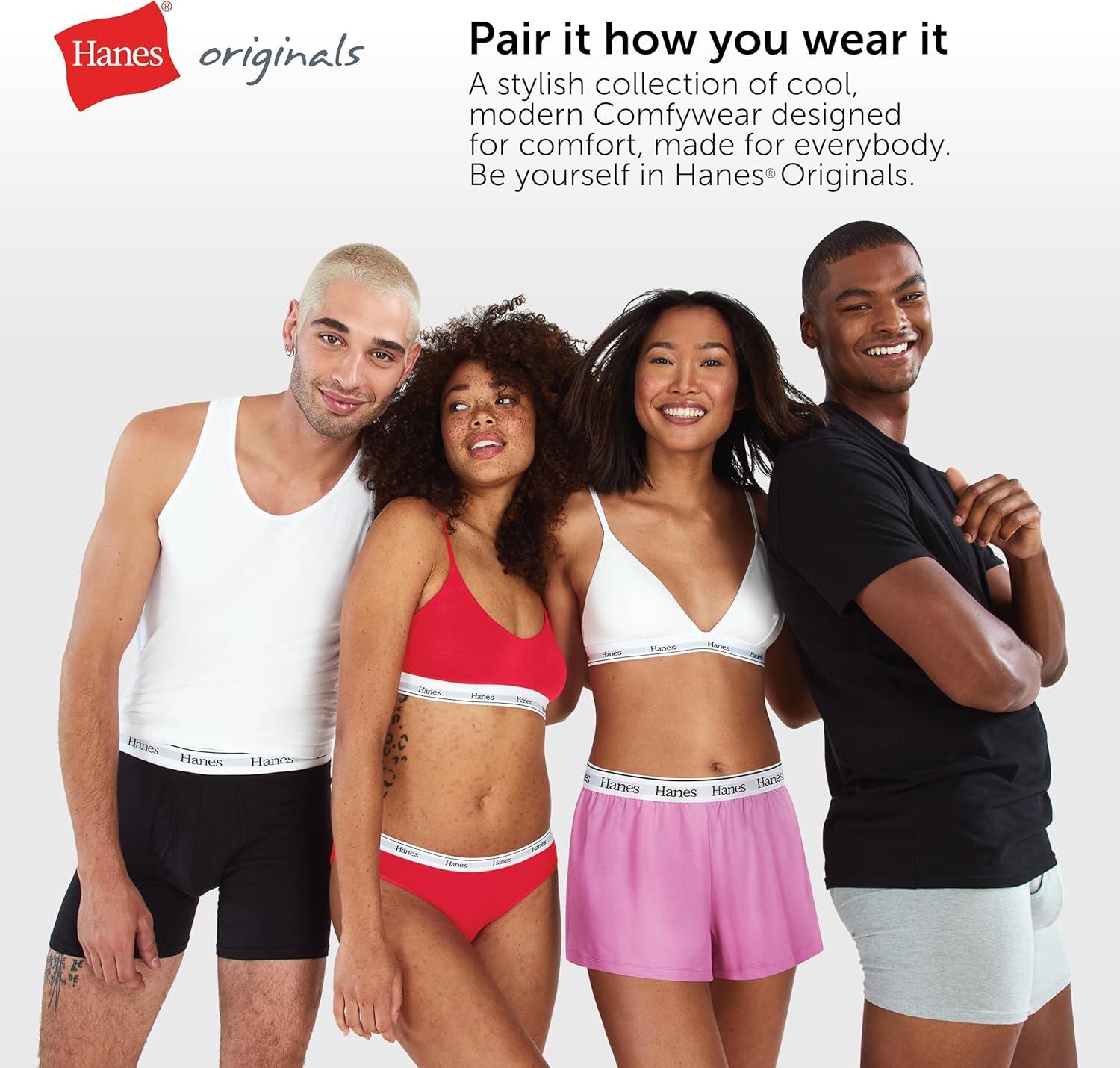 imageHanes Womens Originals Comfywear Rib Crop Cotton Tank Top 2PackWhiteBlack