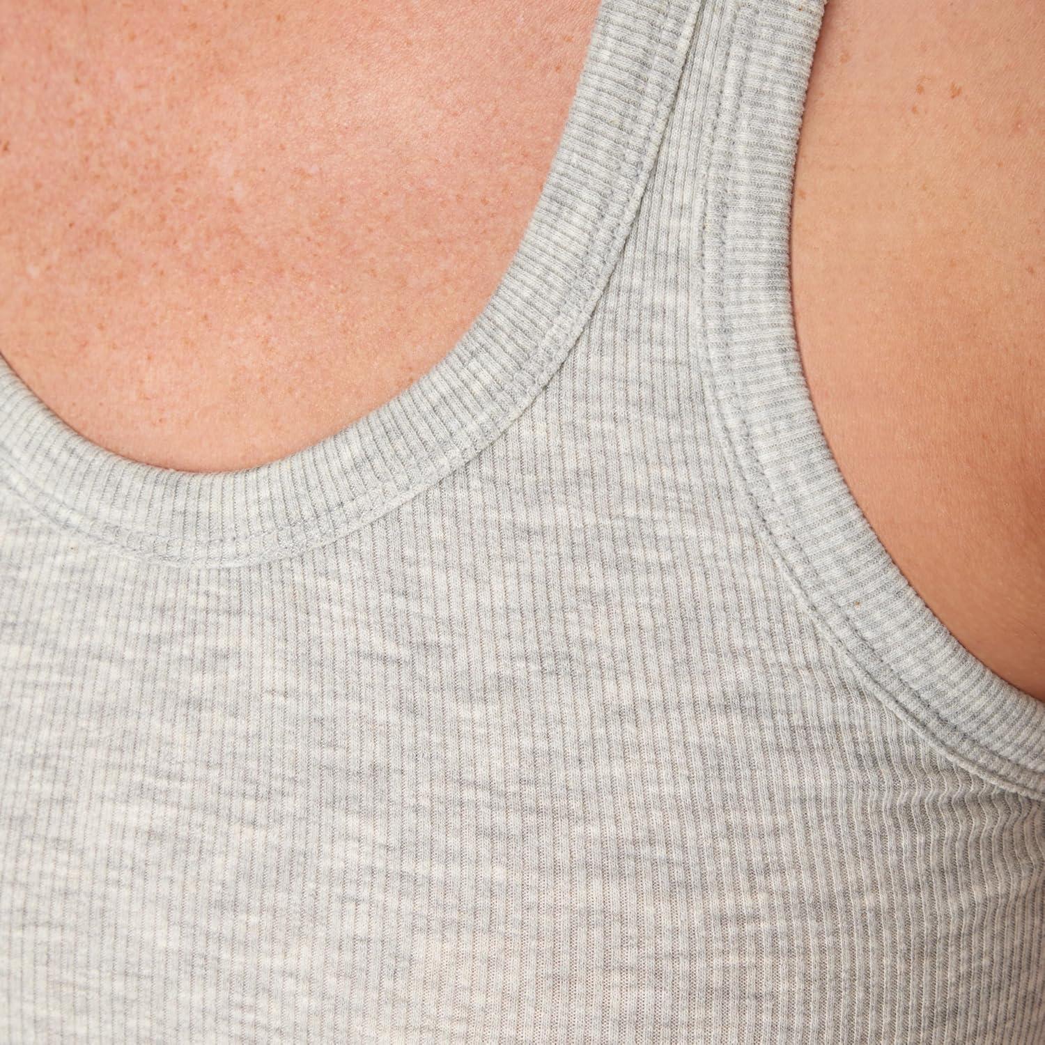 imageHanes Womens Originals Comfywear Rib Crop Tank and Sleep Shorts 2Piece SetHeritage Grey Marle Heritage Grey Marle