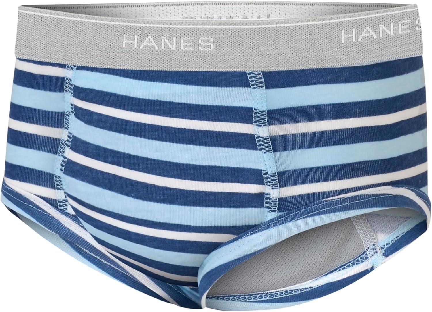 imageHanes boys Potty Training Underwear Light Leaks Toddler Cotton Briefs and Boxer Briefs MultipackBriefs BlueOrange 7 Pack