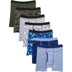 Hanes Boys’ Underwear, Boxer Briefs for Boys and Toddlers, Soft Cotton, 7 and 10 Packs(Assorted Prints)