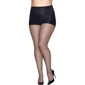 Hanes Women’s Absolutely Ultra Sheer Control Top with Reinforced Toe Plus-Size(Barely Black)