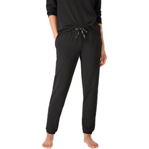 Hanes Womens Originals French Terry Joggers, Lightweight Lounge Pants for Women, Comfywear Loungewear, 28″(Black)